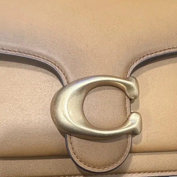 Coach Tabby 26 Tan/BRN Leather Shoulder Bag - Picture 12 of 13